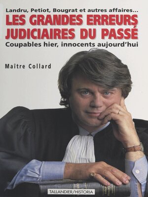 cover image of Grandes erreurs judiciaires du passé